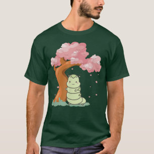 Camiseta Cute kawaii caterpillar Sakura Cherry Blossom tree