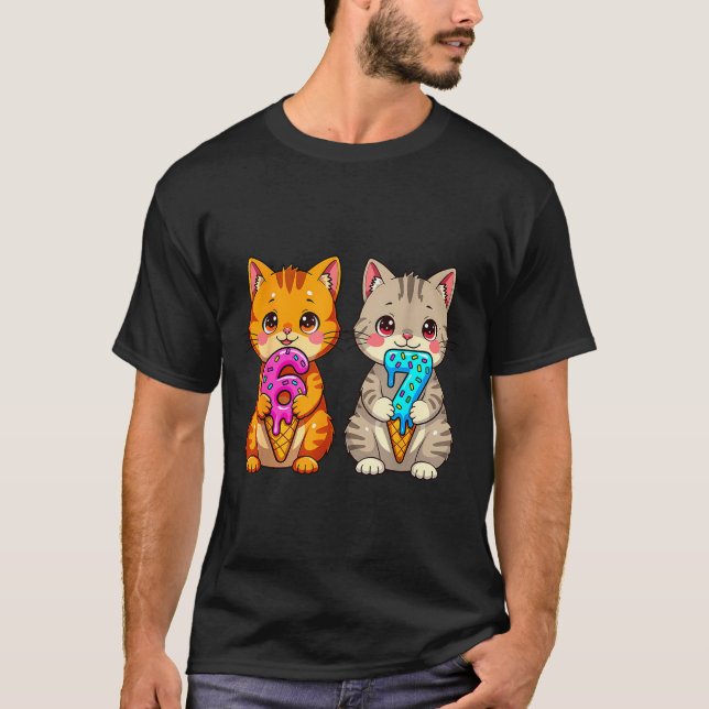 Camiseta Cute Kawaii Cats Neko 67 Drip Meme Funny Six Seven (Anverso)