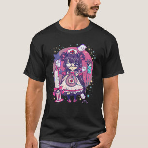 Camiseta Cute Kawaii Chibi Anime Chicas de enfermeras Hallo