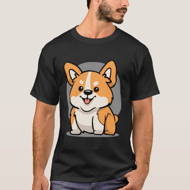 Camiseta Cute Kawaii Corgi Chibi Perro Perro Lover (Anverso)