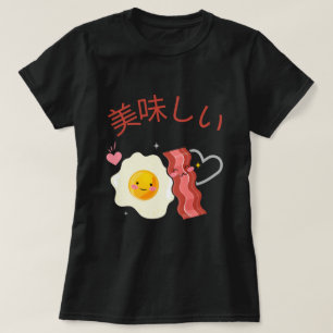 Camiseta Cute Kawaii Delicious Bacon and Eggs v