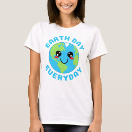 Camiseta Cute Kawaii Earth Day