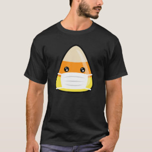 Camiseta Cute Kawaii Face Mask Candy Corn Halloween Gracios