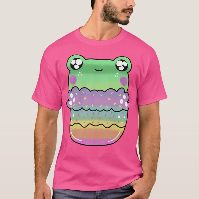 Camiseta Cute Kawaii Frog Chibi Cake (Anverso)