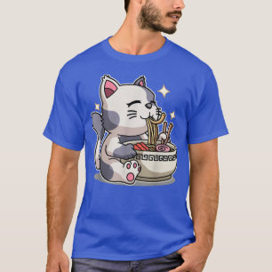 Camiseta Cute Kawaii Gatos Ramen Gatos Aman Regalo Para Hom