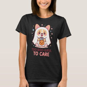Camiseta Cute Kawaii Ghost Corgi Halloween
