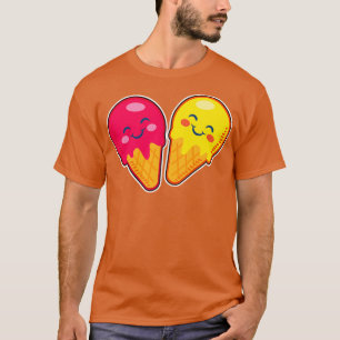 Camiseta Cute Kawaii Helado Crema Gracioso de Comida Verano