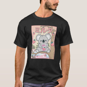 Camiseta Cute Kawaii Koala Bear Fresa Leche