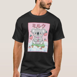 Camiseta Cute Kawaii Koala Bear Fresa Leche