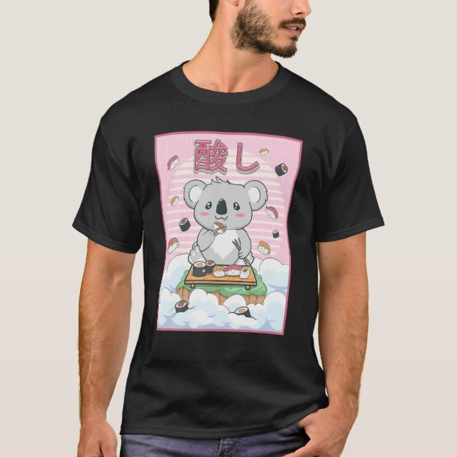 Camiseta Cute Kawaii Koala Bear Sushi (Anverso)