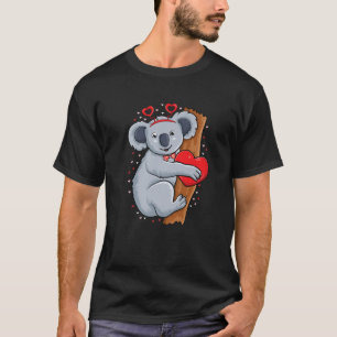 Camiseta Cute Kawaii Koala Manteniendo Corazones Aman a Koa