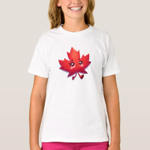 Camiseta Cute Kawaii Maple Leaf Canada