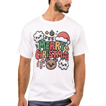 Cute Kawaii Merry Christmas Holiday Cartoon Camise