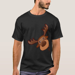 Camiseta Cute Kawaii Moose Elk Deer Funny Alaska Moose