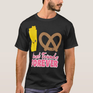 Camiseta Cute Kawaii Mustard Pretzel BFF Mejor Amigos Forev