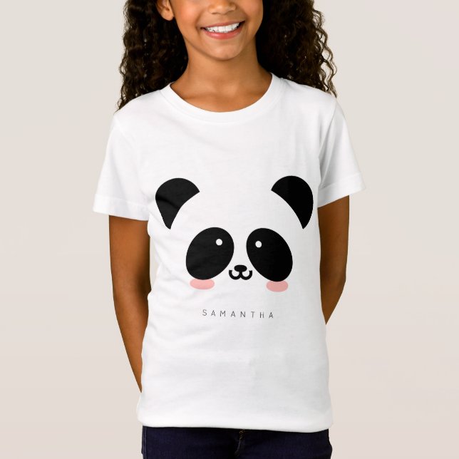 Camiseta Cute Kawaii Panda | Añadir su nombre (Anverso)