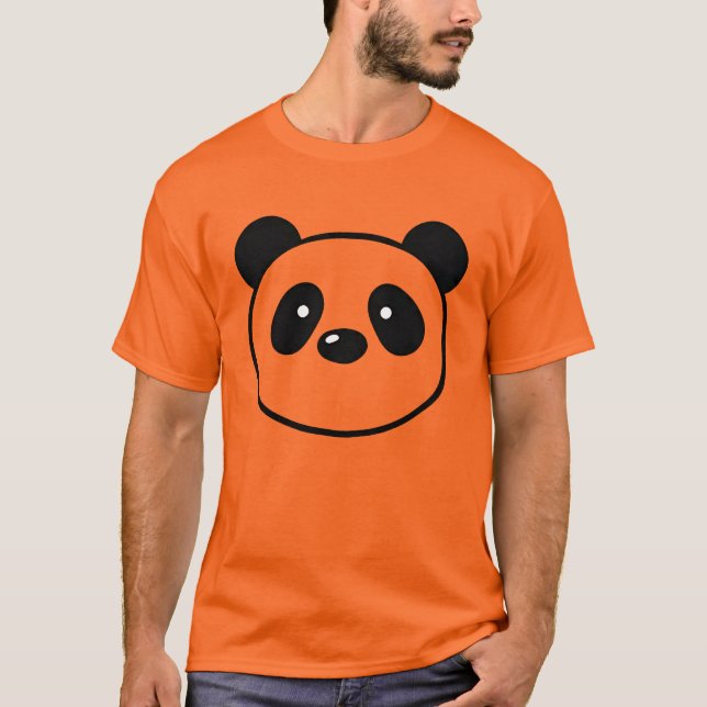 Camiseta Cute Kawaii Panda Bear Face Minimalist (Anverso)