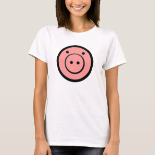 Camiseta Cute Kawaii Pink Piggy Vector de Cerdo