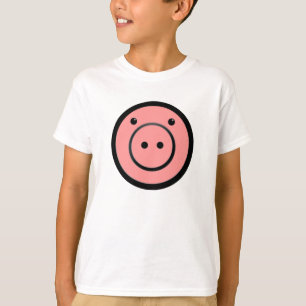 Camiseta Cute Kawaii Pink Piggy Vector de Cerdo