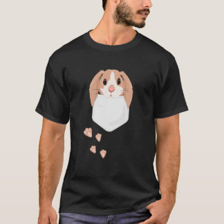Camiseta Cute Kawaii Pocket Bunny Egg Feliz Domingo de Pasc