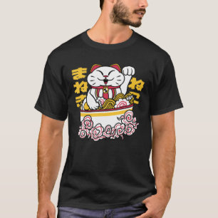 Camiseta Cute Kawaii Ramen gatos de Personalizado anime jap