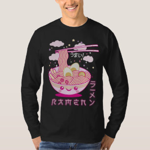Camiseta Cute Kawaii Ramen Noodles Anime Chicas de Ramen, a