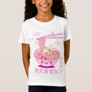 Camiseta Cute Kawaii Ramen Noodles Anime Chicas de Ramen, a