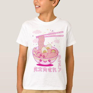Camiseta Cute Kawaii Ramen Noodles Anime Chicas de Ramen, a