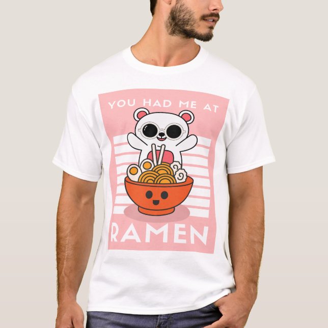 Camiseta Cute Kawaii Ramen T-Shirt (Anverso)