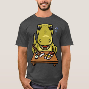 Camiseta Cute Kawaii T-Rex Dino Loves eating sushi with cho