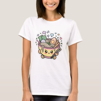 Camiseta Cute Kawaii Tazón de Ramen Anime Estética Japonesa