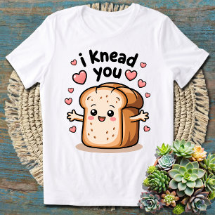 Camiseta Cute Kawaii "Te amo" - Pun de pan adorable