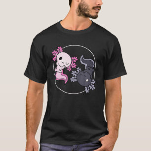 Camiseta Cute Kawaii Ying Yang Ajolote - Yoga Meditación Ze