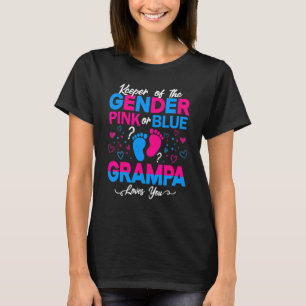 Camiseta Cute Keeper Of Gender Grampa Te Ama Rosa O