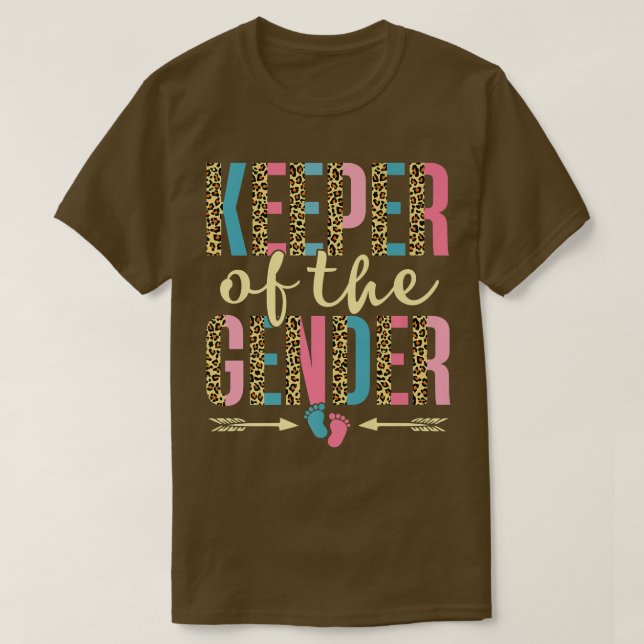 Camiseta Cute Keeper of Gender Leopard Reveal Pa (Diseño del anverso)