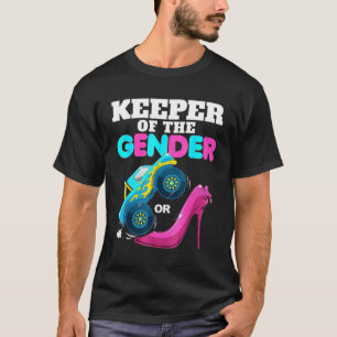 Camiseta Cute Keeper Of Gender Reveal Fiesta Fami