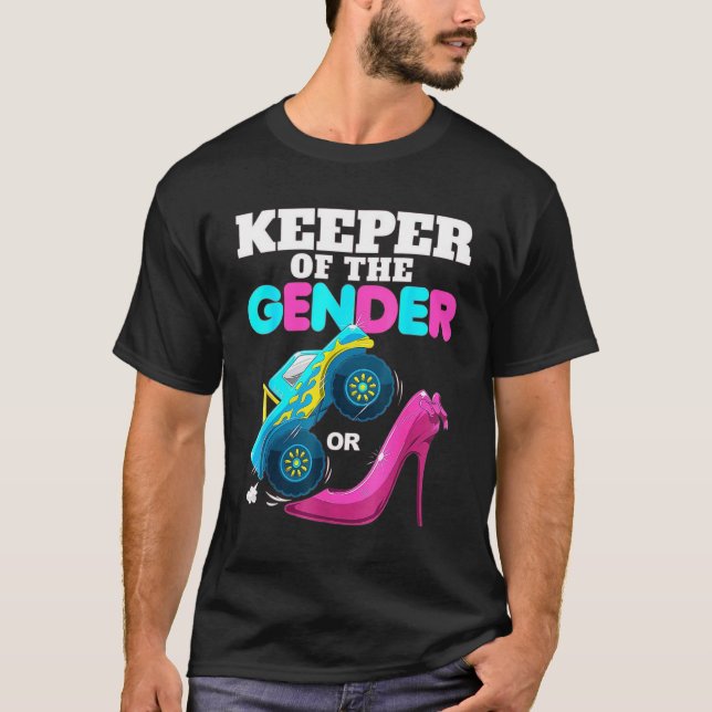 Camiseta Cute Keeper Of Gender Reveal Fiesta Fami (Anverso)