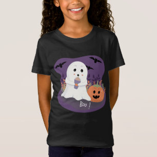 Camiseta Cute Kid Ghost Halloween