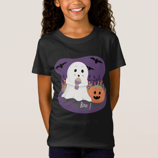 Camiseta Cute Kid Ghost Halloween (Anverso)