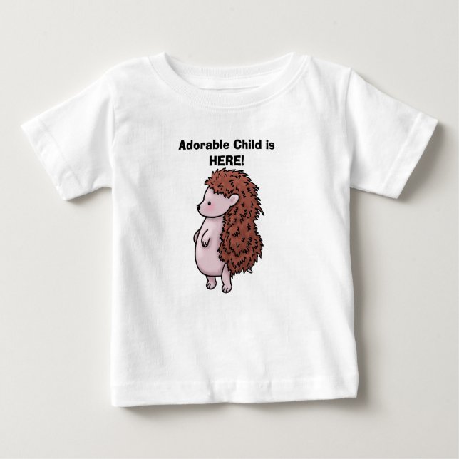 Camiseta Cute Kid's Hedgehog Design (Anverso)