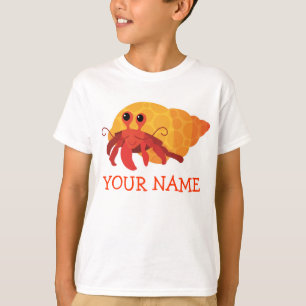 Camiseta Cute Kids Personalizado Hermit Crab Tee