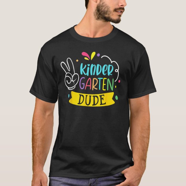 Camiseta Cute Kindergarten Dude Boys Kids Happy Back To Sch (Anverso)