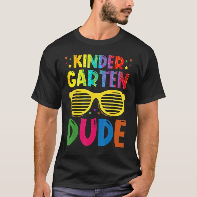 Camiseta Cute Kindergarten Dude Sunglasses Boys Kids Back T (Anverso)
