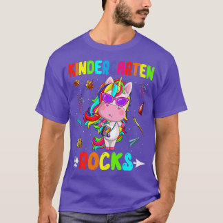 Camiseta Cute Kindergarten Roca Unicorn Bienvenido De Nuevo