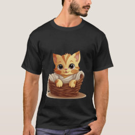 Camiseta Cute Kitten in Basket Cozy Blanket Art ✨🐾🧺
