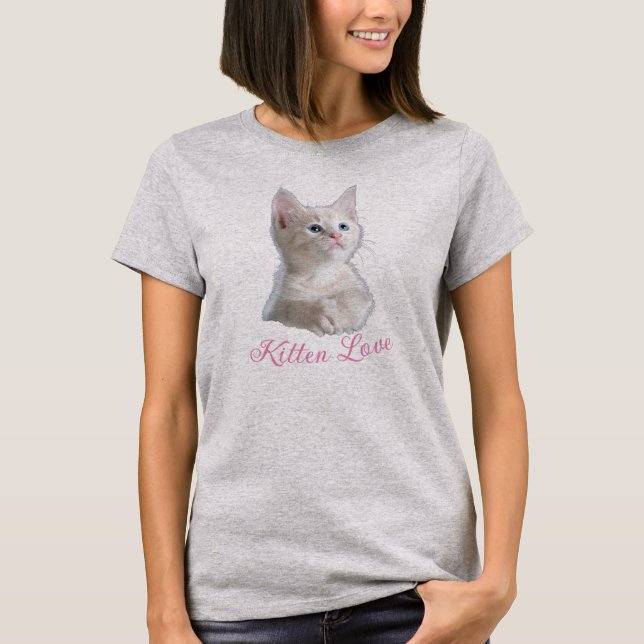 CAMISETA CUTE KITTEN LOVE MASCOTA CAT (Anverso)