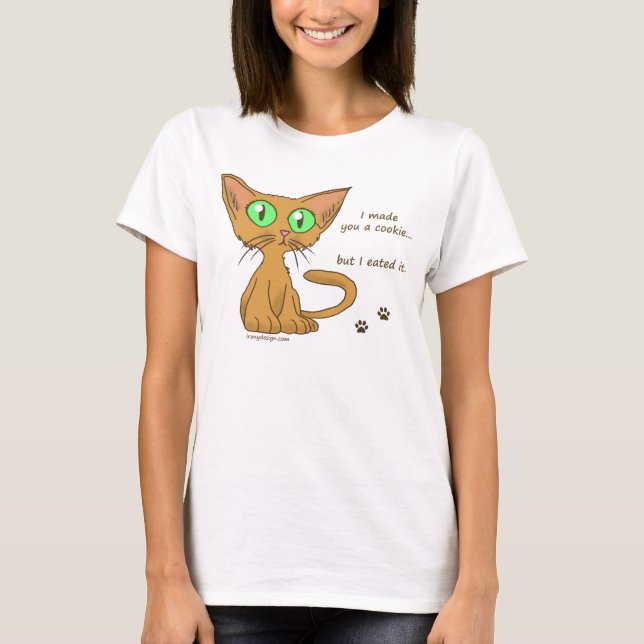Camiseta Cute Kitty Ate Your Cookie (Anverso)