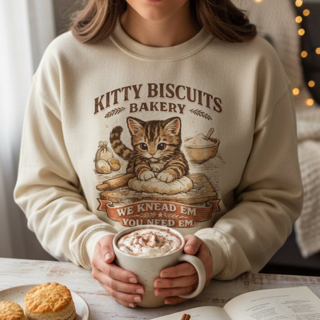 Camiseta Cute Kitty Biscuits Bakery "We Knead 'Em" Pun  (Subido por el creador)