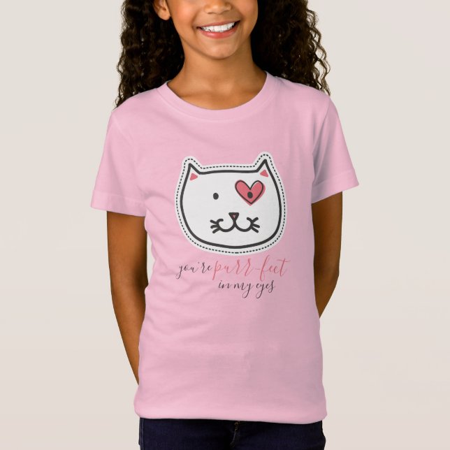 Camiseta Cute Kitty Cat eres El día de San Valentín perfect (Anverso)