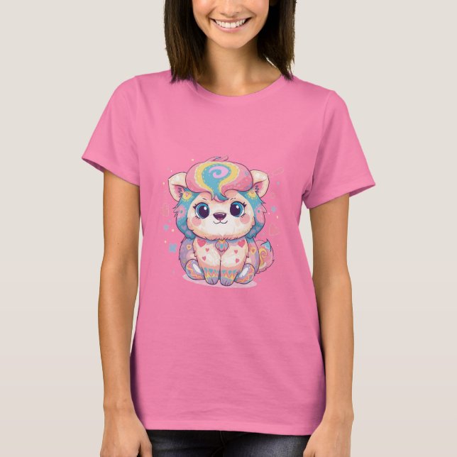 Camiseta Cute Kitty Cat Illustration -Minimalistic (Anverso)